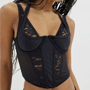 Balck Urban Outfitters Corset top!
